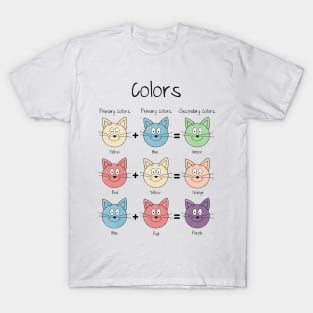 Color theory in cats, primary and secondary colors T-Shirt